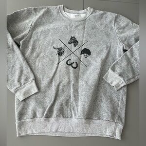 [XL]Spiced Equestrian Gray Crewneck Sweater